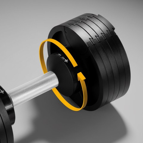 REBEL ACTIVE HANTEL ŻELIWNY REGULOWANY AUTOMAT 36KG, SKOK CO 2KG RBA-2332-36