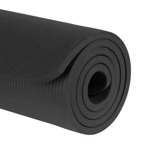 REBEL ACTIVE MATA GIMNASTYCZNA DO ĆWICZEŃ JOGA, PILATES, FITNESS, 183X61CM, GRUBOŚĆ 6MM, MATERIAŁ TPE RBA-3152-BK
