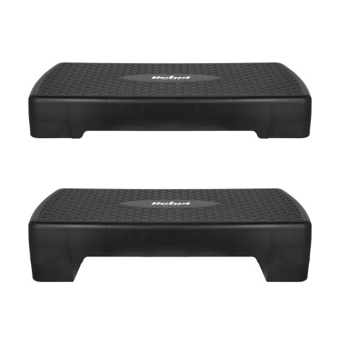 REBEL ACTIVE STEP DO AEROBIKU I ĆWICZEŃ FITNESS, 2 STOPNIE, 68CM, CZARNY RBA-3228-BK