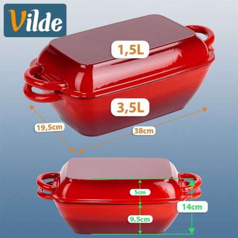 BRYTFANNA ŻELIWNA EMALIOWANA Z PATELNIĄ 3,5/1,5L CAST LINE 279094