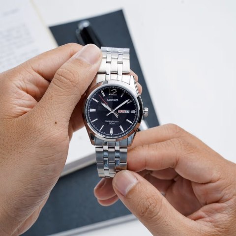 Casio ZEGAREK MĘSKI CASIO MTP-1335D 1AV (zd026a) + BOX