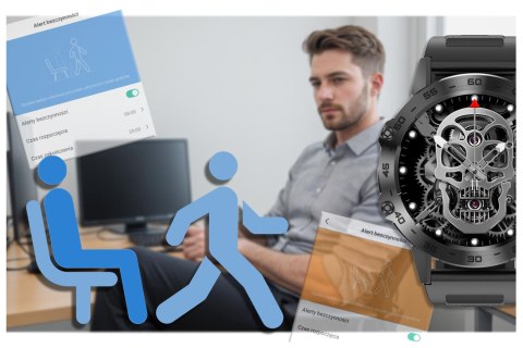 Gravity SMARTWATCH MĘSKI GRAVITY GT9-1 - WYKONYWANIE POŁĄCZEŃ, CIŚNIENIOMIERZ (sg021a)