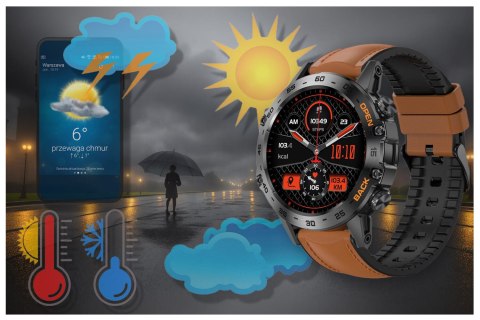 Gravity SMARTWATCH MĘSKI GRAVITY GT9-7 - WYKONYWANIE POŁĄCZEŃ, CIŚNIENIOMIERZ (sg021g)