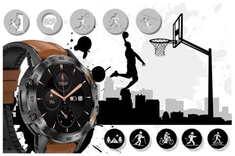 Gravity SMARTWATCH MĘSKI GRAVITY GT9-7 - WYKONYWANIE POŁĄCZEŃ, CIŚNIENIOMIERZ (sg021g)