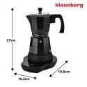 KAWIARKA ELEKTRYCZNA ESPRESSO 300ml KLAUSBERG KB-7998 500W
