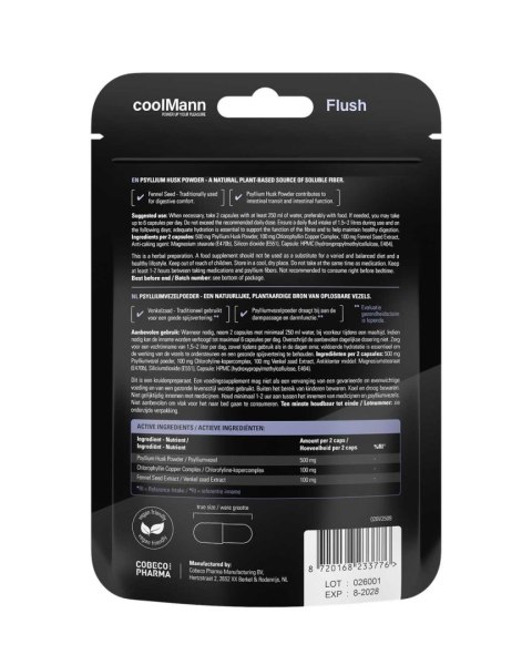 Cobeco Pharma Wholesale BV CoolMann FLUSH - 60 capsules