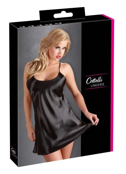 ORION Satin Chemise Black M