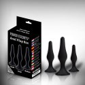 POWER ESCORTS Plug - Anal Plug box 3 pack black