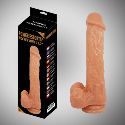 POWER ESCORTS Rocket john flesh dildo 11,2 inch / 28,5 cm