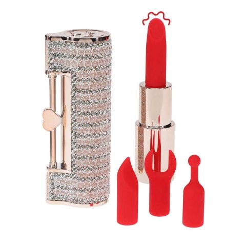 SHOTS Angel - Lipstick Vibrator with 4 Attachments - Pink