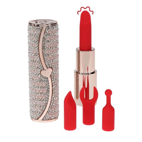 SHOTS Candy - Lipstick Vibrator with 4 Attachments - Pink