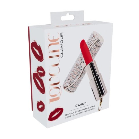 SHOTS Candy - Lipstick Vibrator with 4 Attachments - Pink