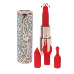 SHOTS Sparkle - Lipstick Vibrator with 4 Attachments - Iridescent