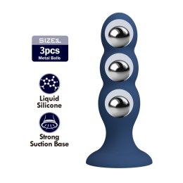 Baile - Boys of Toys Sp. z. o.o. (dystrybutor) Mr. Play Metal & Liquid Silicone Anal Plug with 3 Metal Balls