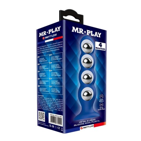 Baile - Boys of Toys Sp. z. o.o. (dystrybutor) Mr. Play Metal & Liquid Silicone Anal Plug with 4 Metal Balls