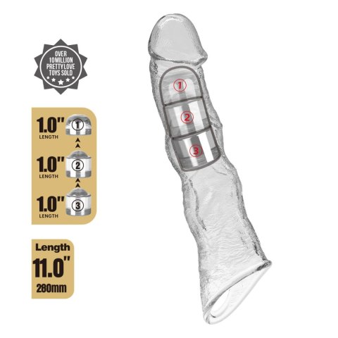 Baile - Boys of Toys Sp. z. o.o. (dystrybutor) Pretty Love Extension Penis Sleeve with Modular Length Blocks Clear - 28 cm