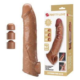 Baile - Boys of Toys Sp. z. o.o. (dystrybutor) Pretty Love Extension Penis Sleeve with Modular Length Blocks - Dark Brown - 26 cm