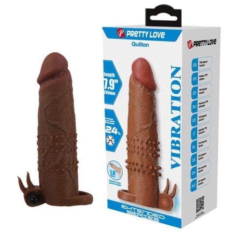 Baile - Boys of Toys Sp. z. o.o. (dystrybutor) Pretty Love Quillon - 20 cm Vibrating Penis Sleeve Brown