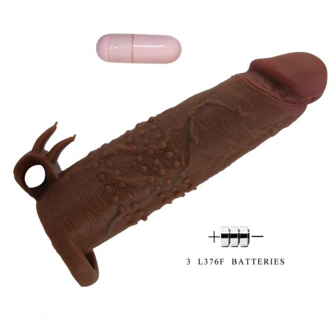 Baile - Boys of Toys Sp. z. o.o. (dystrybutor) Pretty Love Quillon - 20 cm Vibrating Penis Sleeve Brown