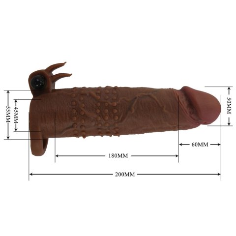 Baile - Boys of Toys Sp. z. o.o. (dystrybutor) Pretty Love Quillon - 20 cm Vibrating Penis Sleeve Brown