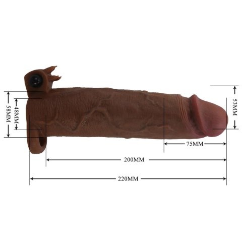Baile - Boys of Toys Sp. z. o.o. (dystrybutor) Pretty Love Xerxes - 22 cm Vibrating Penis Sleeve, Dark Brown