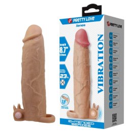 Baile - Boys of Toys Sp. z. o.o. (dystrybutor) Pretty Love Xerxes - Penis Sleeve with Vibrating Ring, Flesh Color, 22 cm