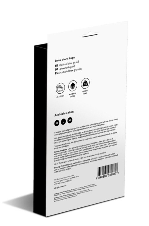 Intimate Distribution Prowler RED Latex Shorts Large