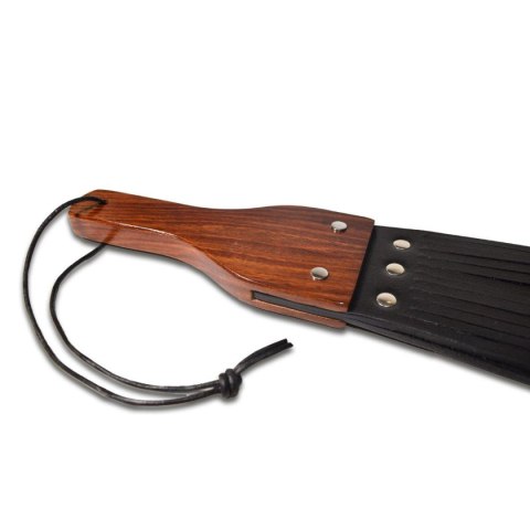 Intimate Distribution Prowler RED Leather and Wood Fringe Paddle