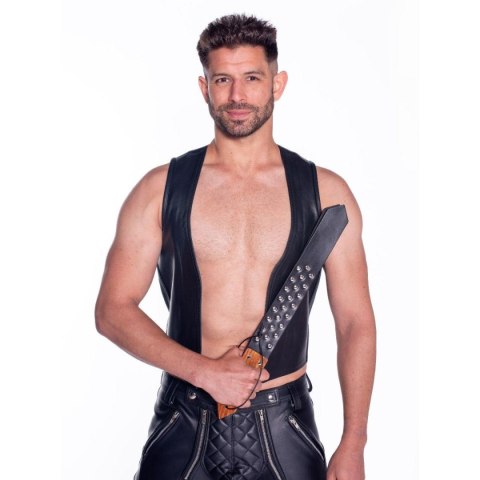 Intimate Distribution Prowler RED Leather and Wood Studded Paddle