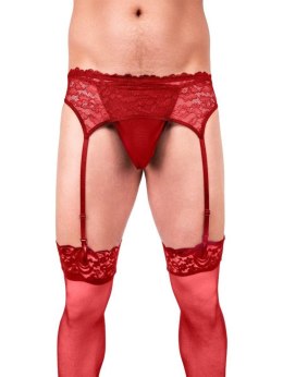 Intimate Distribution Prowler Red Lace Garter Set Large