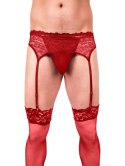 Intimate Distribution Prowler Red Lace Garter Set Xxlarge