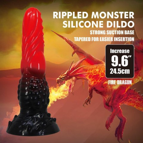 Baile - Boys of Toys Sp. z. o.o. (dystrybutor) Power Monsters Fire Dragon - 24.5 cm Rippled Monster Silicone Dildo