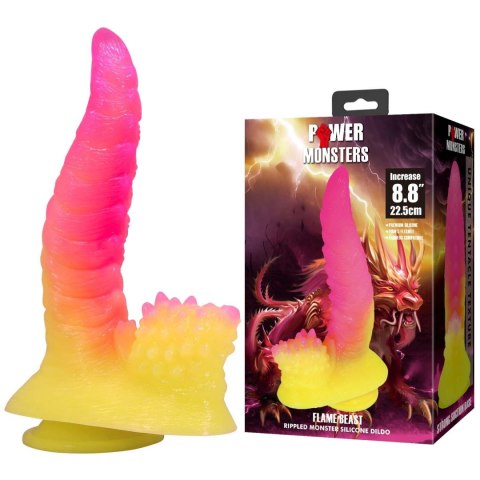 Baile - Boys of Toys Sp. z. o.o. (dystrybutor) Power Monsters Flamebeast - 22.5 cm Rippled Monster Silicone Dildo