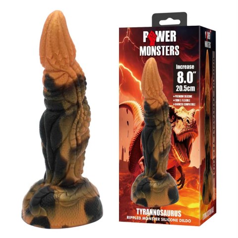 Baile - Boys of Toys Sp. z. o.o. (dystrybutor) Power Monsters Tyrannosaurus - 20.5 cm Rippled Monster Silicone Dildo