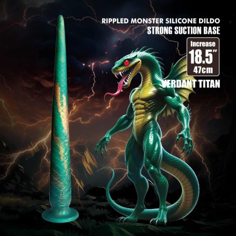 Baile - Boys of Toys Sp. z. o.o. (dystrybutor) Power Monsters Verdant Titan - 47 cm Rippled Monster Silicone Dildo