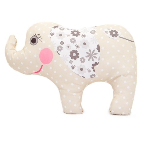 Poduszka przytulanka /40x40/B377 RÓŻ-B381 BEŻ SŁONIK