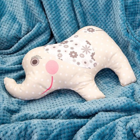 Poduszka przytulanka /40x40/B377 RÓŻ-B381 BEŻ SŁONIK