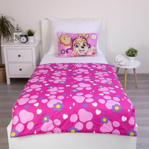 Pościel bawełna 100x135 + 40x60 Psi Patrol róż