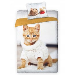 Pościel bawełna 160x200+1p70x80 Kot Friends 001