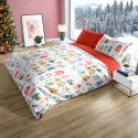 Pościel bawełniana 160x200 + 2x70x80 świąteczna wzór 080