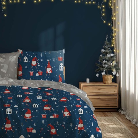 Pościel bawełniana 220x200 + 2x70x80 świąteczna wzór 081