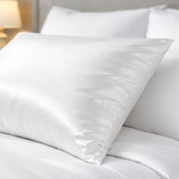 Poszewka hotelowa na zakładkę MONAKO gładka biała/50x70