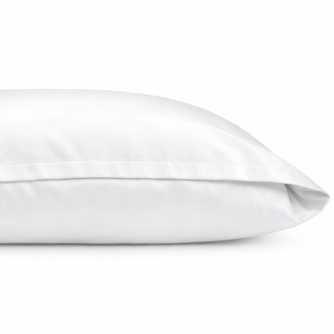 Poszewka hotelowa na zakładkę MONAKO gładka biała/50x70