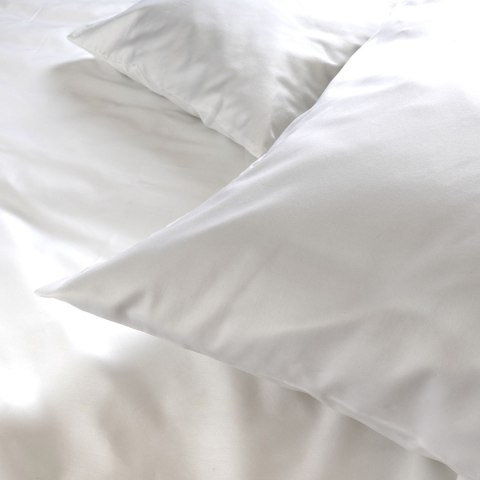 Poszewka hotelowa na zakładkę MONAKO gładka biała/50x70