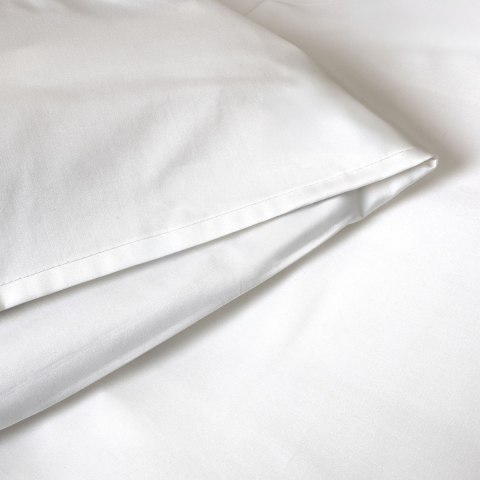 Poszwa hotelowa na zakładkę MONAKO gładka biała/140x200