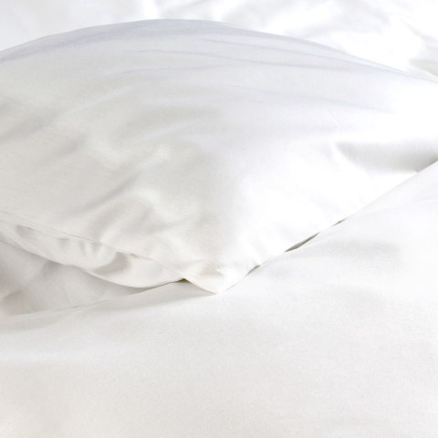 Poszwa hotelowa na zakładkę MONAKO gładka biała/140x200