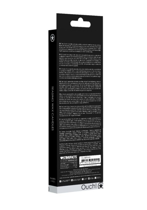 Teasing Wax Candles Large 4-Pack Mixed Color - Wielokolorowy Zestaw Długich Świec Do Bdsm Ouch! by Shots