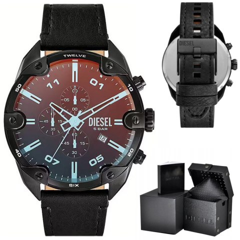 Diesel ZEGAREK MĘSKI DIESEL Spiked Chronograph DZ4667 + BOX