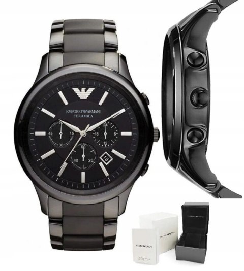 Emporio Armani ZEGAREK MĘSKI EMPORIO ARMANI AR1451 - CERAMICA + BOX