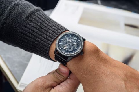 Emporio Armani ZEGAREK MĘSKI EMPORIO ARMANI AR60054 - MARIO MECCANICO - AUTOMAT (zi056c)